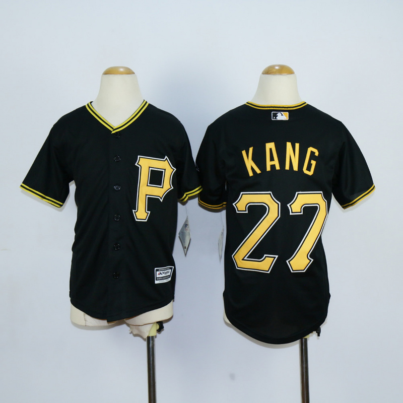 Youth Pittsburgh Pirates 27 Kang Black MLB Jerseys